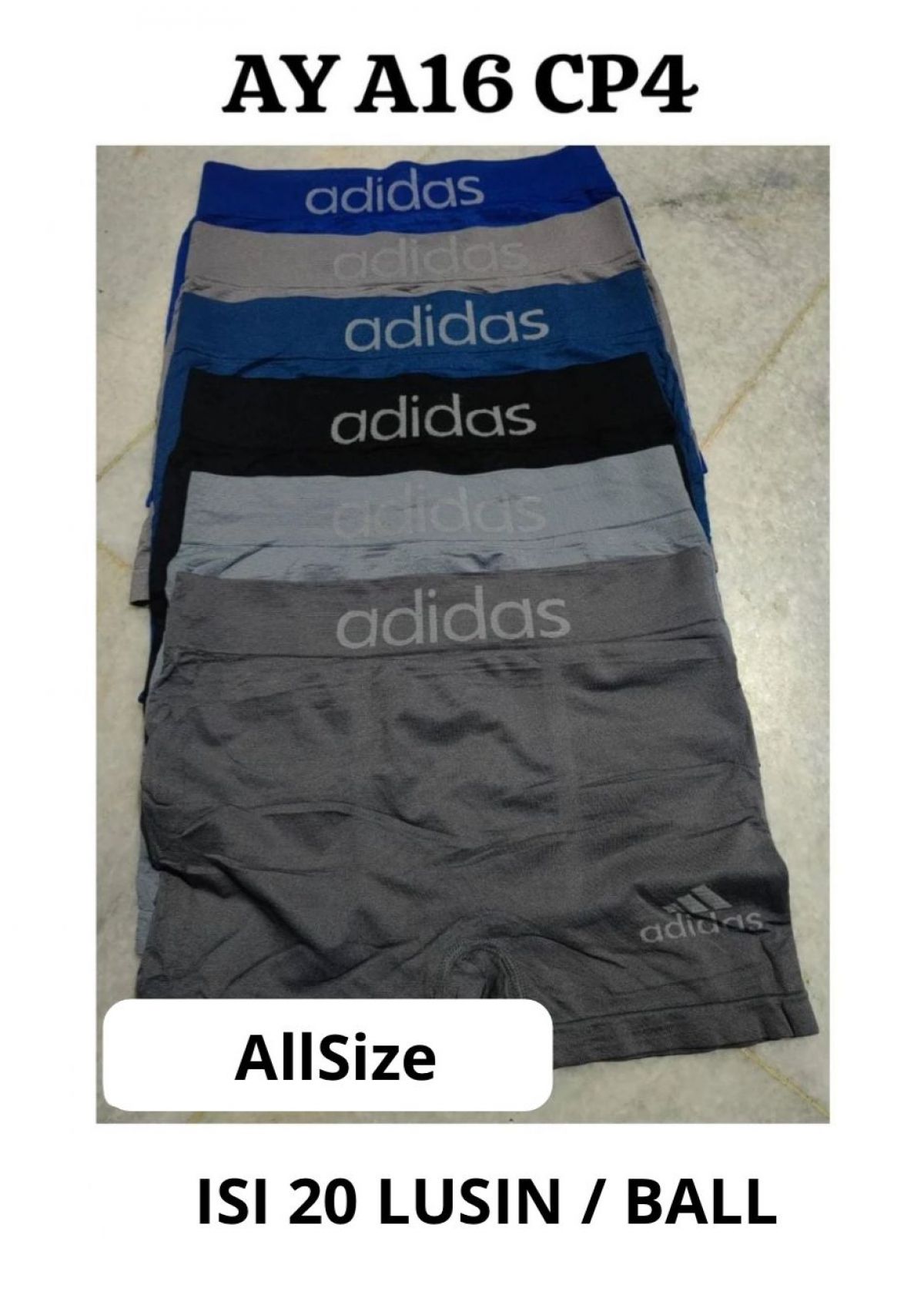 BOXER AY A16 CP4 BAHAN RAJUT ALLSIZE ISI 20 LUSIN ( TANPA DUS )