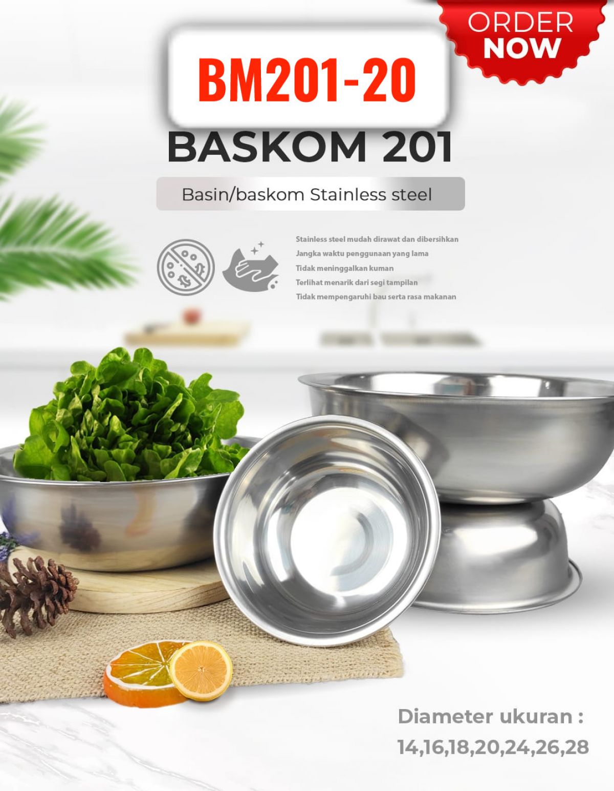 BASKOM 201 20CM BM201-20